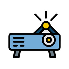 Projector Device with Light Beam Icon Design