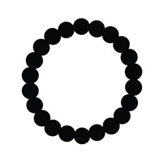 Retro bracelet black isolated on vector art illustration