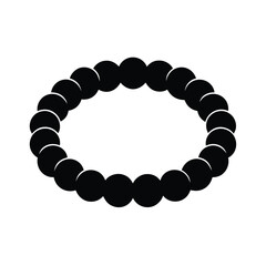 Retro bracelet black isolated on vector art illustration