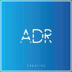 ADR Creative Latter Logo Design. By Custom Branding Logo. Creative Logo Design. Logo Template. Vector illustration. Modern Design. Monogram Design
