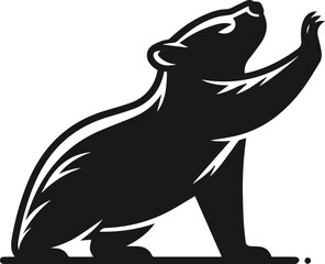 Vector silhouette of a wombat