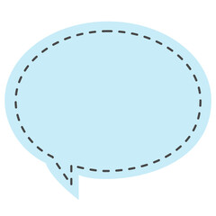 Fototapeta premium Comic text empty dot speech bubbles on blue background, Vector of comic book doodle, thinking, exploding shape, conversation bubble