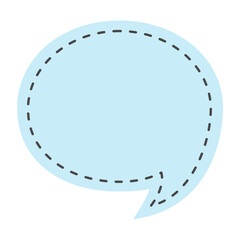 Dot speech bubbles on blue background, Message illustration, Vector of comic book doodle, thinking, exploding shape, conversation bubble