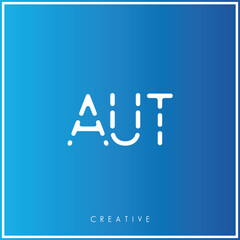 AUT Creative Latter Logo Design. By Custom Branding Logo. Creative Logo Design. Logo Template. Vector illustration. Modern Design. Monogram Design