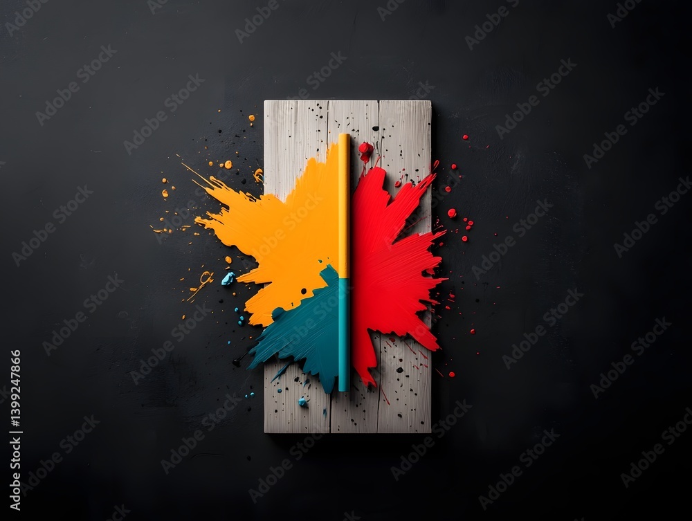 Poster multicolored dynamic data visualization charts and diagrams chalked onto a worn scratched blackboard