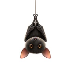 Cartoon fruit bat sleeping position