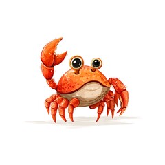 Cartoon hermit crab greeting