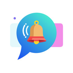 message bell icon, message bell vector illustration-simple illustration of message bell, perfect for message bell logos and icons