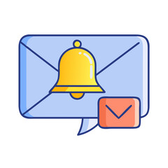 message bell icon, message bell vector illustration-simple illustration of message bell, perfect for message bell logos and icons