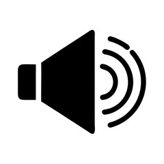 Loudspeaker with Sound Waves Icon Design