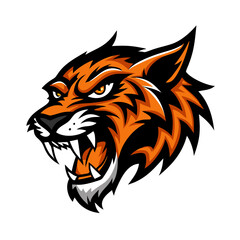 Obraz premium This is a bold and fierce animal mascot logo—perfect for sports teams, clubs, gaming avatars, or merchandise branding.