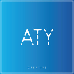 ATY Creative Latter Logo Design. By Custom Branding Logo. Creative Logo Design. Logo Template. Vector illustration. Modern Design. Monogram Design