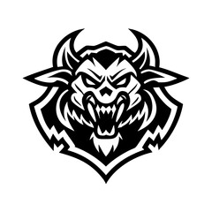 Fototapeta premium This is a bold and fierce animal mascot logo—perfect for sports teams, clubs, gaming avatars, or merchandise branding.