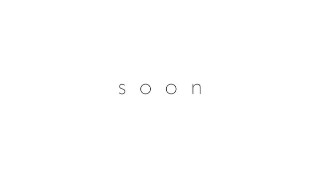 Streaming soon text animation on white background