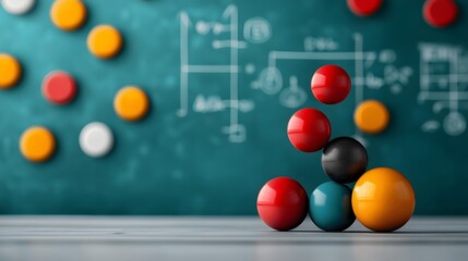 Visionary Business Strategy and Complex Analytics Displayed on a Captivating Chalkboard Canvas Showcasing Intricate Mathematical Equations Vivid Data Visualizations