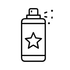 Spray Can with Star Label Icon Design