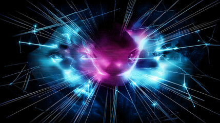 Abstract Digital Art Explosion Of Colors