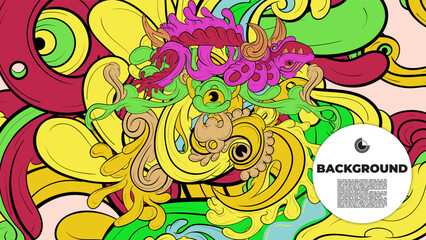 An artistic blend of fractal geometry and vibrant color in vector format—ideal for design pieces that demand attention, from posters to wearable prints