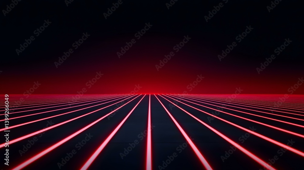 Poster the image shows a dark, almost black background that gradually transitions to a deep red hue at the 