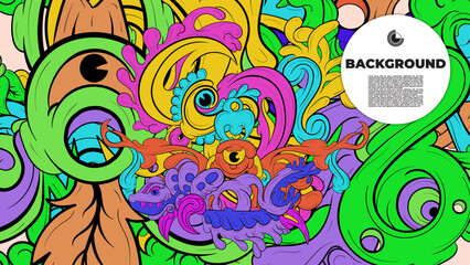 Obraz premium An artistic blend of fractal geometry and vibrant color in vector format—ideal for design pieces that demand attention, from posters to wearable prints