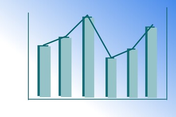 Bar chart. vector illustration of graph.