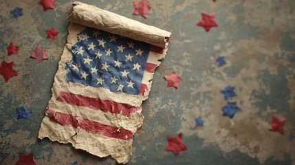 Memorial day tribute to veterans vintage style gigapixel quality patriotic background artistic viewpoint