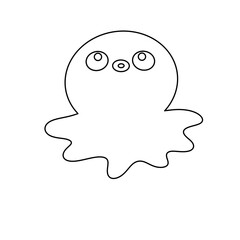 A cute little octopus with a big smile on its face