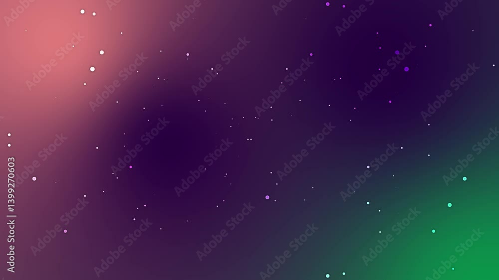 Poster blurred background with white dots on purple green gradient. suitable for web design, presentations,