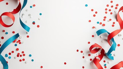 Memorial day celebration flyer template red and blue colors festive design minimalist style eye-catching layout