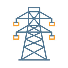 Power Transmission Tower Structure Icon Design
