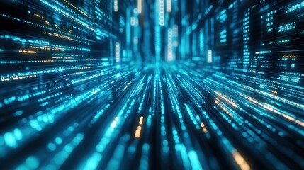 Obraz premium Abstract visual representation depicting information flow and data transfer