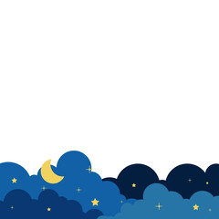Cloud Night Footer Illustration