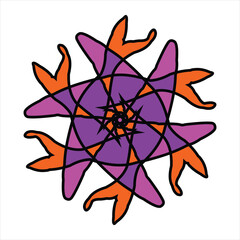 Abstract patterned ceramic or tile vector design with color combination