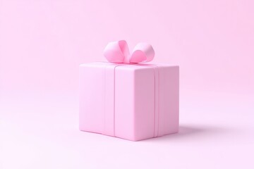 Obraz premium Pastel Pink Gift Box
