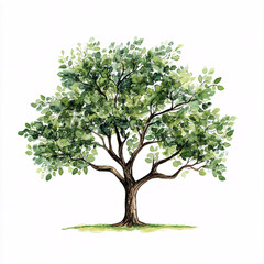 Obraz premium Watercolor Tree Painting Illustration Artwork Stock Image