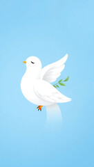 Fototapeta premium Peaceful Dove Bird Illustration: Symbol of Hope, Freedom, and Tranquility in Modern Vector Art