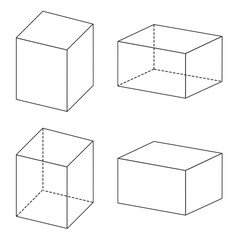 This is a hexahedron line drawing.