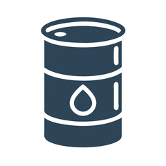 Oil Barrel with Droplet Symbol Icon Design