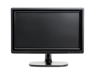 Office equipment monitor display in cutout background for professional use enhanced visibility modern design