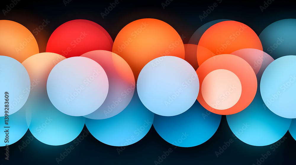 Aufkleber vibrant abstract background with colorful gradient circles