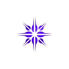 Abstract purple starburst design with elongated shapes, suitable for backgrounds and graphics