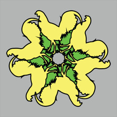 colorful ceramic design with gray background