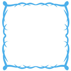 A vibrant blue decorative border framing a blank space, ideal for invitations or announcements