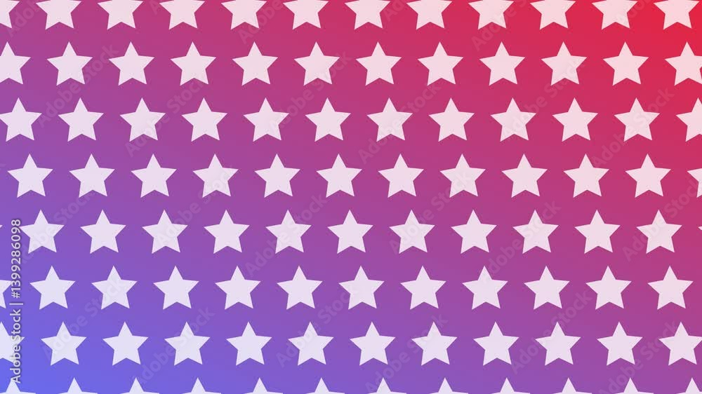 Poster a colorful animated star pattern is displayed on a red and blue gradient background.