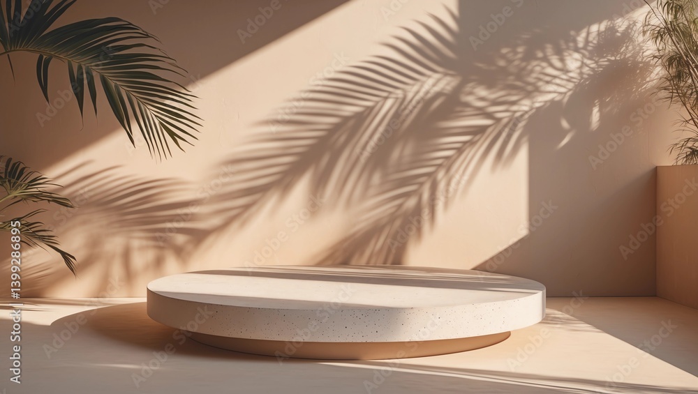Aufkleber abstract background, mock up scene with podium geometry shape for product display. 3d rendering