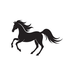 A Horse Vector Silhouette Art illustration 