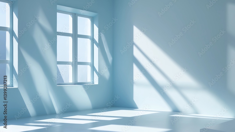 Poster abstract blue background with drop shadow and light. backdrop for product presentation