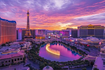 Sunrise over Las Vegas Strip