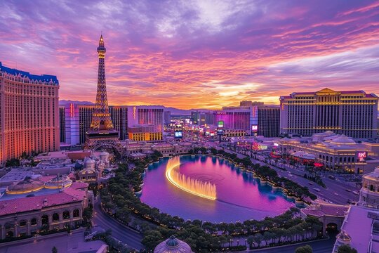 Sunrise over Las Vegas Strip