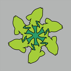 colorful ceramic design with gray background